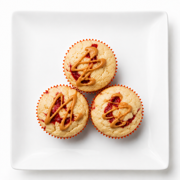 Peanut Butter and Jam Protein Muffins
