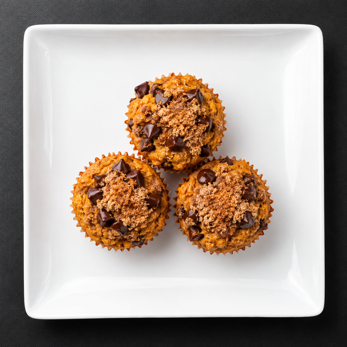 Chocolate Chip Pumpkin Spice Protein Muffins